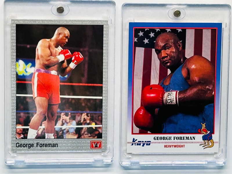 Photo 1 of 699554…2 George Foreman cards  in hard plastic cases