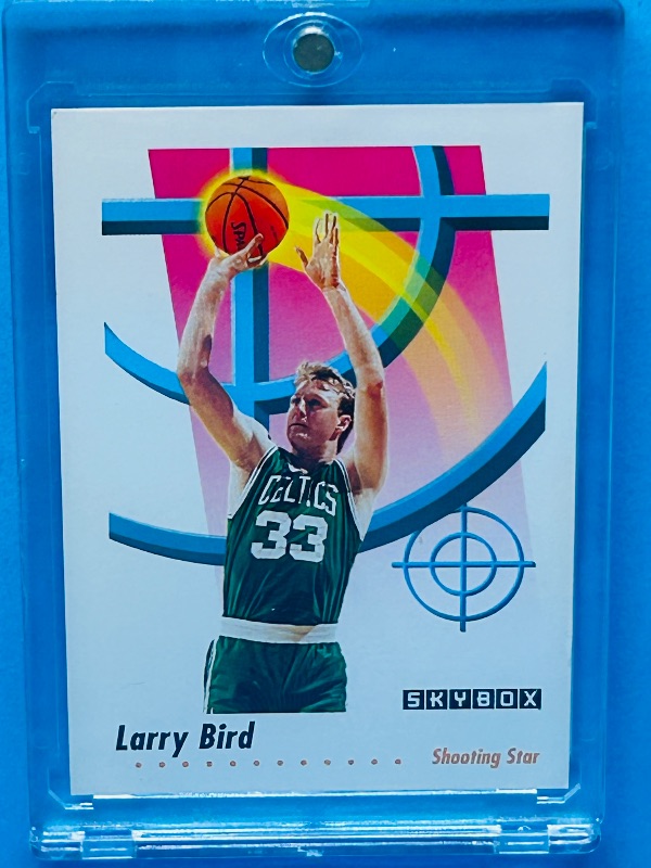 Photo 1 of 699560…Skybox Larry Bird card 591  in hard plastic case