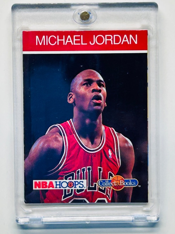 Photo 1 of 699564…NBA Hoops Michael Jordan collect-a-books in hard plastic case