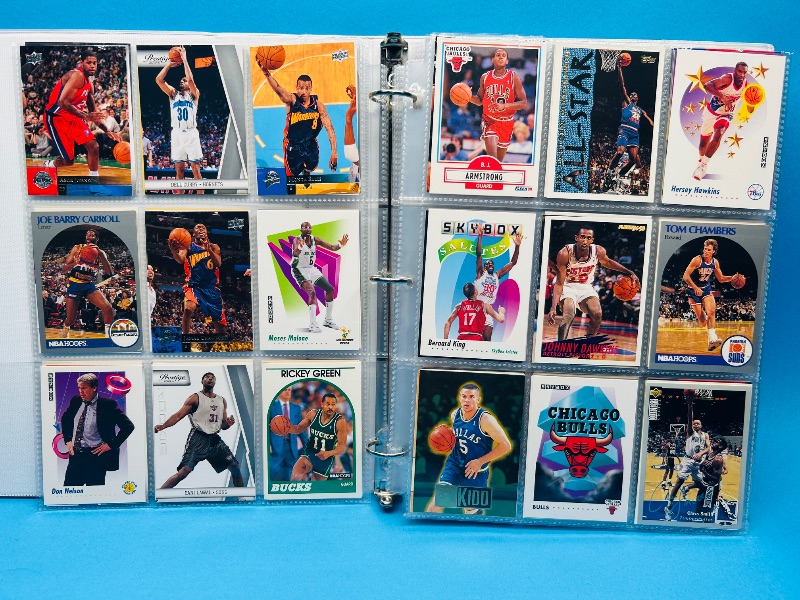 Photo 16 of 699573…final sale no returns/refunds-360 mixed basketball cards in binder