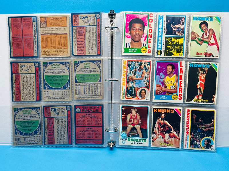 Photo 1 of 699574… final sale no returns/refunds-108 vintage basketball cards 1970’s in binder 