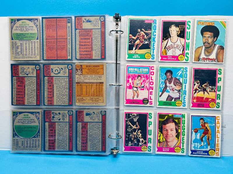 Photo 10 of 699574… final sale no returns/refunds-108 vintage basketball cards 1970’s in binder 