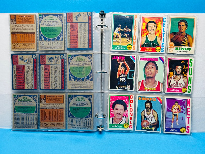 Photo 2 of 699574… final sale no returns/refunds-108 vintage basketball cards 1970’s in binder 