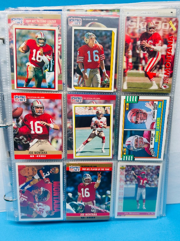 Photo 5 of 699575… final sale no returns/refunds-Joe Montana, dan Marino, Bob Griese, Deion sanders, and Emmitt Smith cards in binder