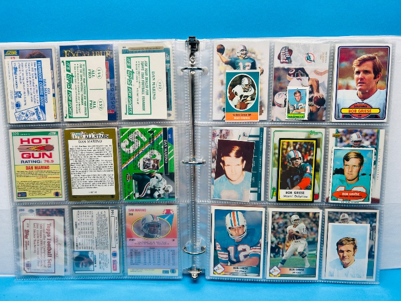 Photo 13 of 699575… final sale no returns/refunds-Joe Montana, dan Marino, Bob Griese, Deion sanders, and Emmitt Smith cards in binder