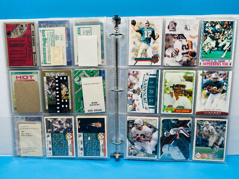 Photo 3 of 699575… final sale no returns/refunds-Joe Montana, dan Marino, Bob Griese, Deion sanders, and Emmitt Smith cards in binder