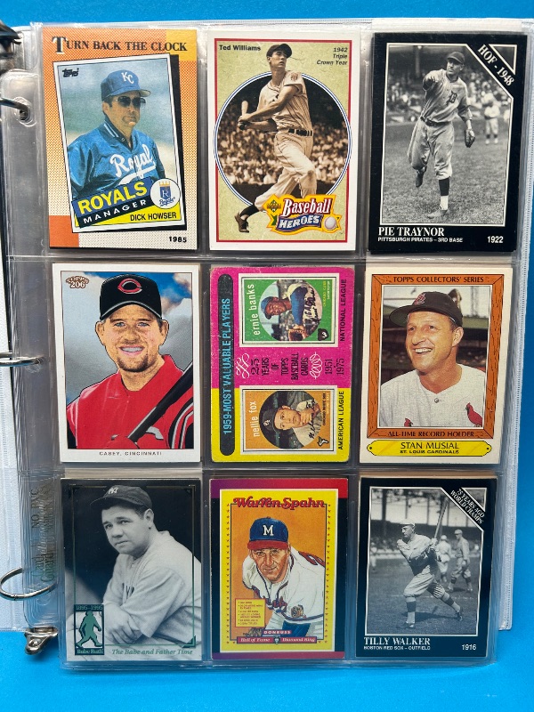 Photo 1 of 699576… final sale no returns/refunds- 144 baseball reprint cards in binder