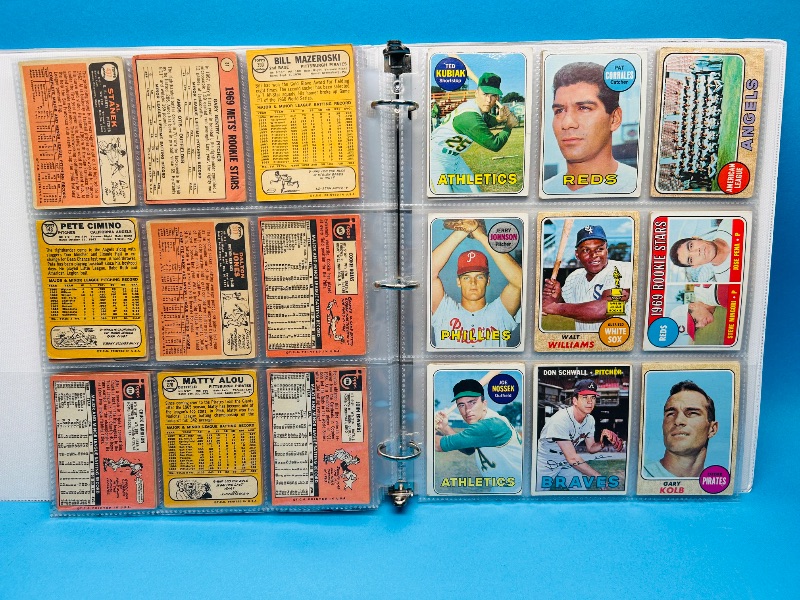 Photo 8 of 699577… final sale no returns/refunds-108 vintage baseball cards 1960’s in binder-show wear from age