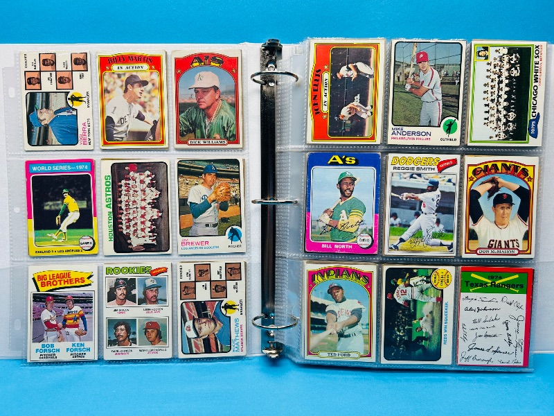 Photo 1 of 699578… final sale no returns/refunds- 306 vintage baseball cards 1970’s in binder 