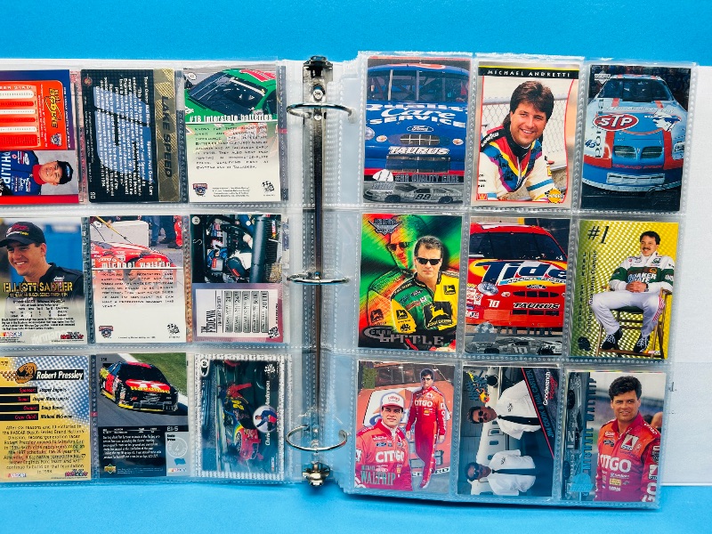 Photo 19 of 699579… final sale no returns/refunds-180 mixed NASCAR cards in binder-many chrome and foil 