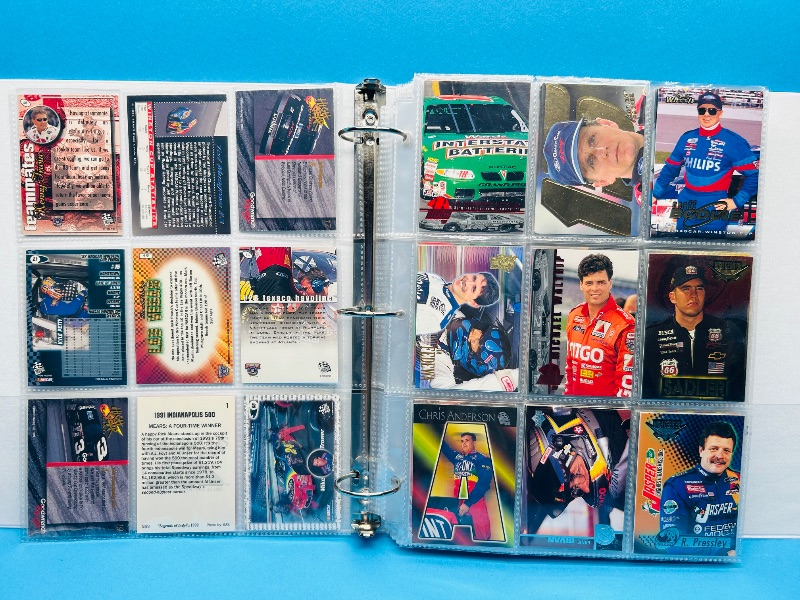 Photo 13 of 699579… final sale no returns/refunds-180 mixed NASCAR cards in binder-many chrome and foil 