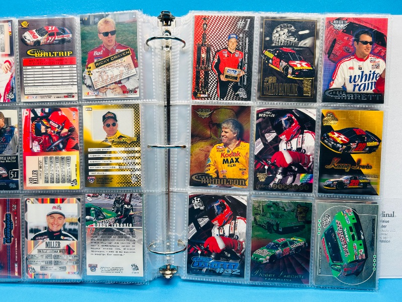 Photo 16 of 699579… final sale no returns/refunds-180 mixed NASCAR cards in binder-many chrome and foil 