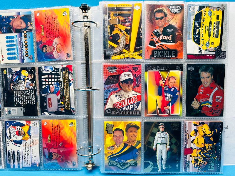 Photo 20 of 699580… final sale no returns/refunds-180 mixed NASCAR cards in binder-many chrome and foil 