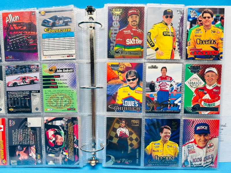 Photo 16 of 699580… final sale no returns/refunds-180 mixed NASCAR cards in binder-many chrome and foil 