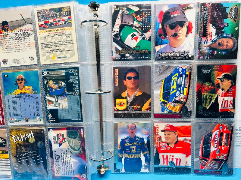 Photo 5 of 699580… final sale no returns/refunds-180 mixed NASCAR cards in binder-many chrome and foil 