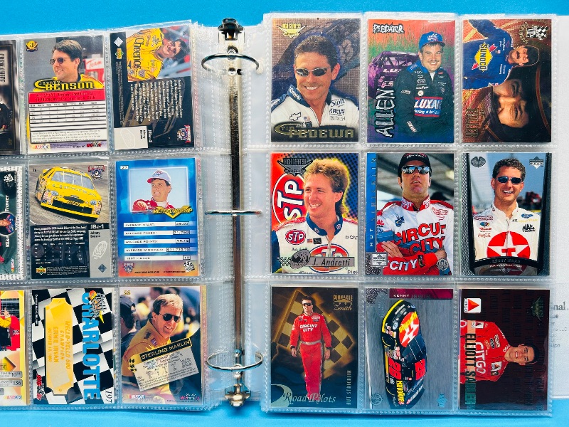 Photo 18 of 699580… final sale no returns/refunds-180 mixed NASCAR cards in binder-many chrome and foil 