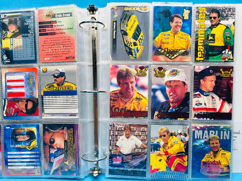 Photo 1 of 699580… final sale no returns/refunds-180 mixed NASCAR cards in binder-many chrome and foil 