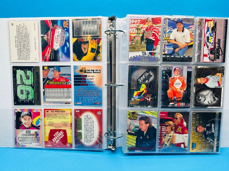 Photo 11 of 699580… final sale no returns/refunds-180 mixed NASCAR cards in binder-many chrome and foil 