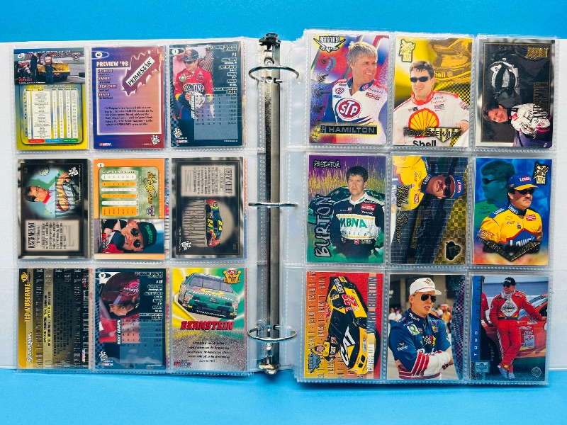 Photo 4 of 699580… final sale no returns/refunds-180 mixed NASCAR cards in binder-many chrome and foil 