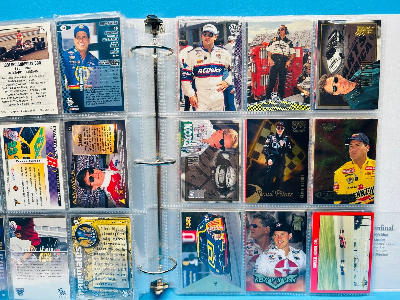 Photo 9 of 699581…  final sale no returns/refunds-180 mixed NASCAR cards in binder-many chrome and foil 