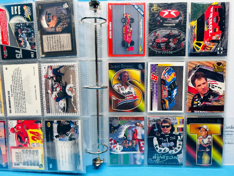 Photo 2 of 699581…  final sale no returns/refunds-180 mixed NASCAR cards in binder-many chrome and foil 