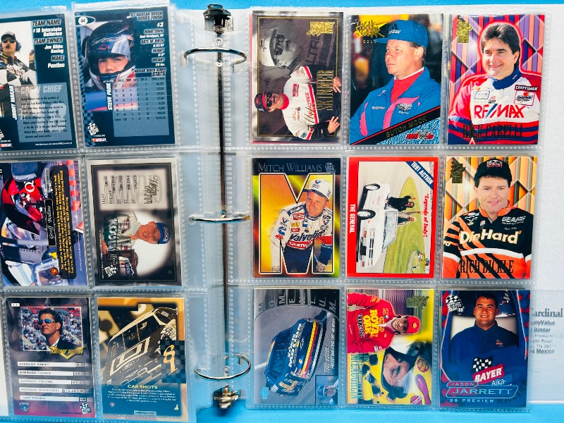 Photo 6 of 699581…  final sale no returns/refunds-180 mixed NASCAR cards in binder-many chrome and foil 