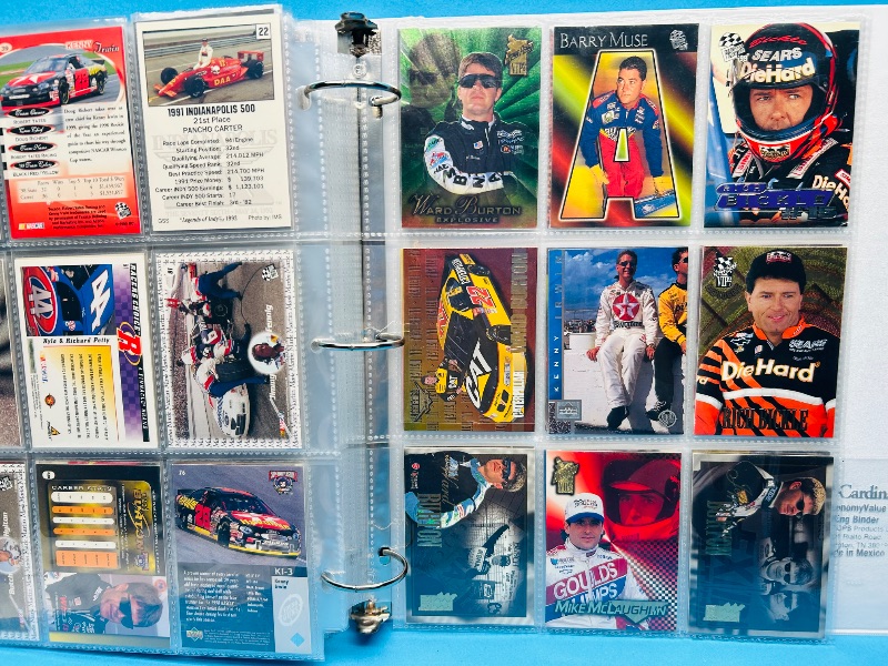 Photo 3 of 699581…  final sale no returns/refunds-180 mixed NASCAR cards in binder-many chrome and foil 