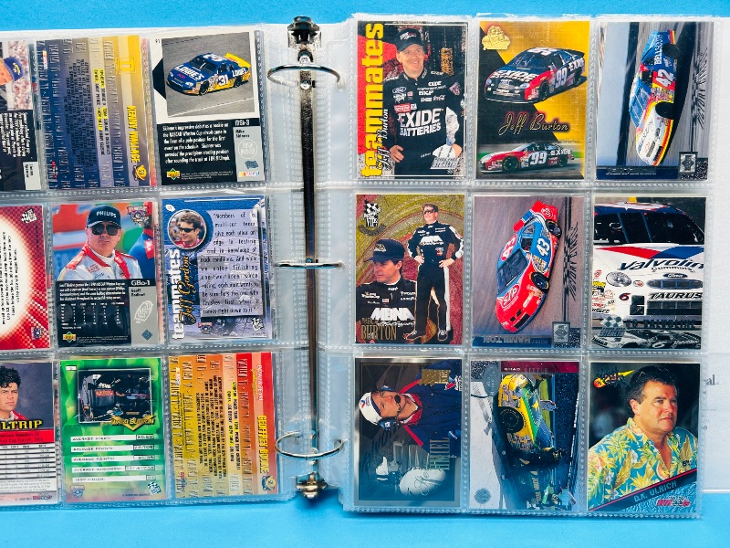 Photo 20 of 699581…  final sale no returns/refunds-180 mixed NASCAR cards in binder-many chrome and foil 