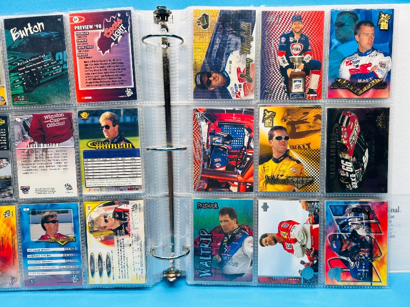 Photo 7 of 699581…  final sale no returns/refunds-180 mixed NASCAR cards in binder-many chrome and foil 