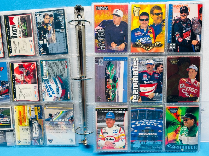 Photo 5 of 699581…  final sale no returns/refunds-180 mixed NASCAR cards in binder-many chrome and foil 