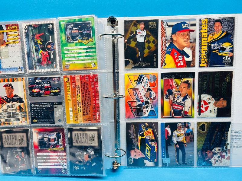 Photo 12 of 699581…  final sale no returns/refunds-180 mixed NASCAR cards in binder-many chrome and foil 