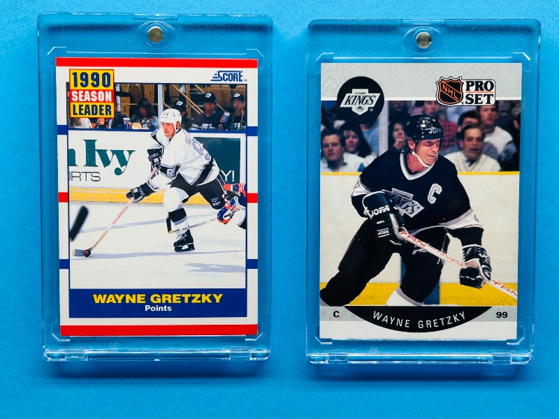 Photo 1 of 699593…2 Wayne Gretzky cards in hard plastic cases