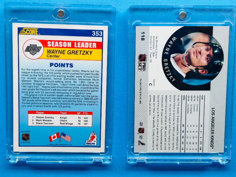 Photo 2 of 699593…2 Wayne Gretzky cards in hard plastic cases