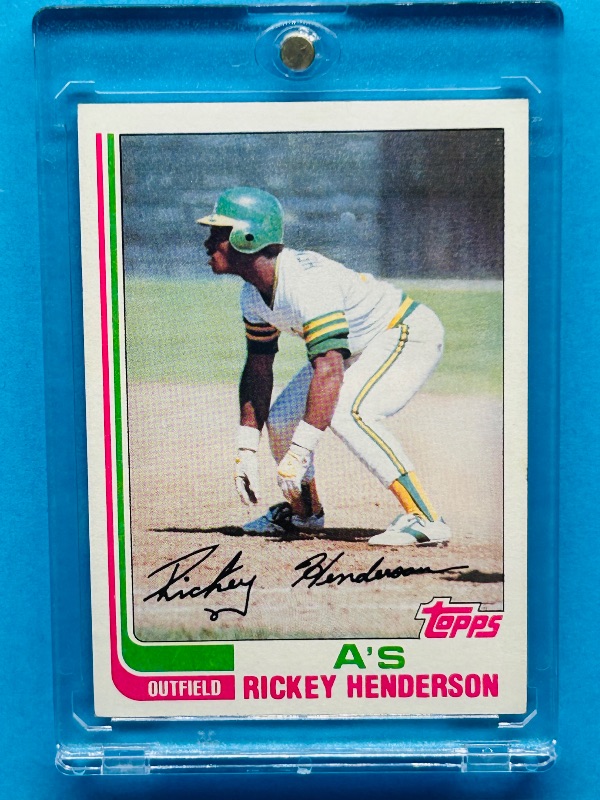 Photo 1 of 699595…Rickey  Henderson card 610 in hard plastic case 