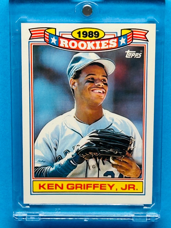 Photo 1 of 699601…Rookie Ken Griffey jr. 1989 card 11 in hard plastic case