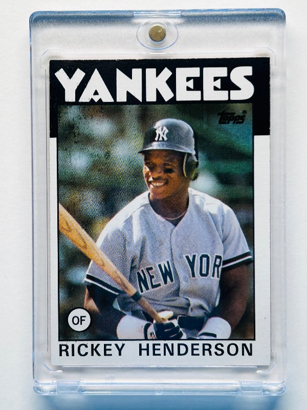 Photo 1 of 699604…Rickey Henderson card 500  in hard plastic case