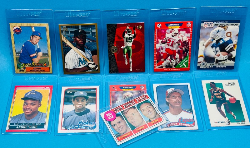 Photo 1 of 699611…11 Rookie cards in hard plastic sleeves 