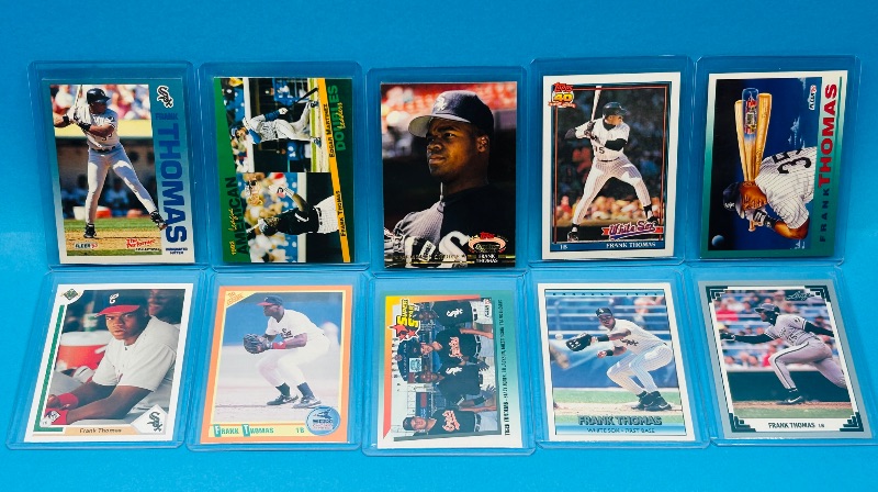 Photo 1 of 699612…10 Frank Thomas cards in hard plastic sleeves 