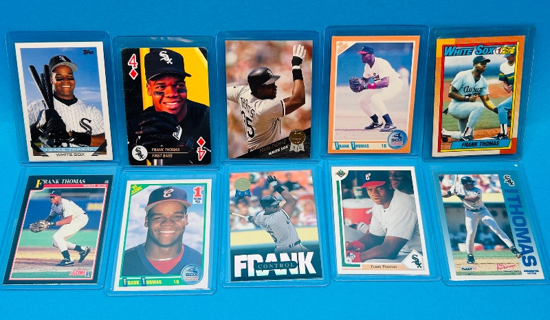 Photo 1 of 699613…10 Frank Thomas cards in hard plastic sleeves 