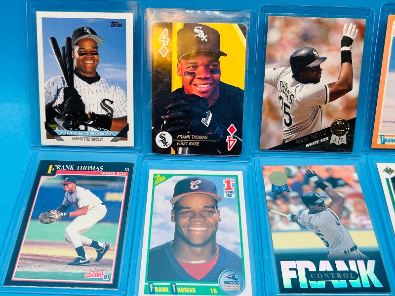 Photo 3 of 699613…10 Frank Thomas cards in hard plastic sleeves 