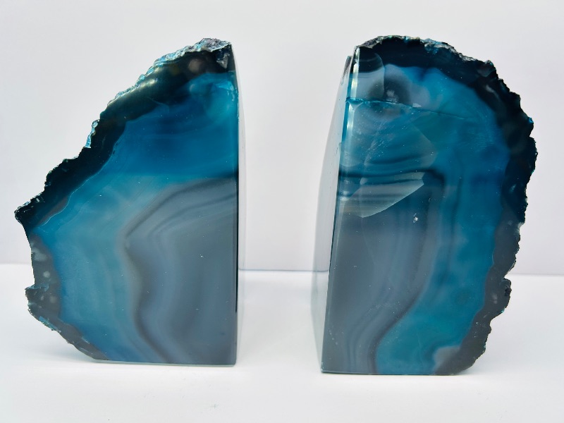 Photo 2 of 699688…5” agate base bookends 