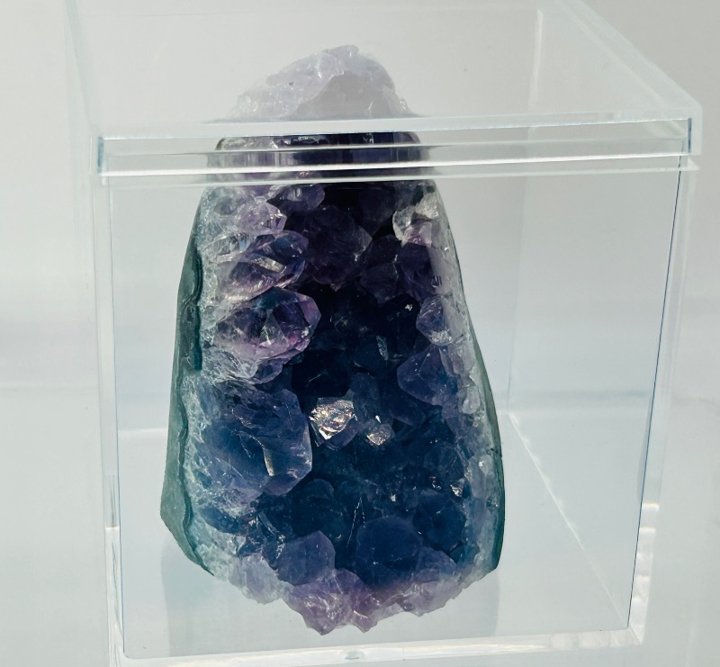 Photo 4 of 699696…  amethyst crystal rock  in 3x3” acrylic case