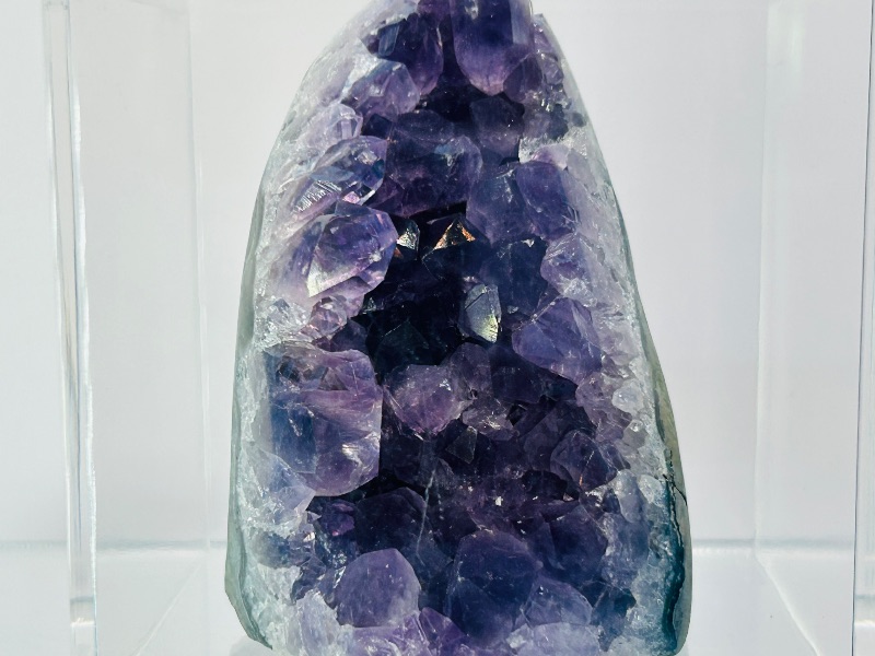 Photo 2 of 699696…  amethyst crystal rock  in 3x3” acrylic case