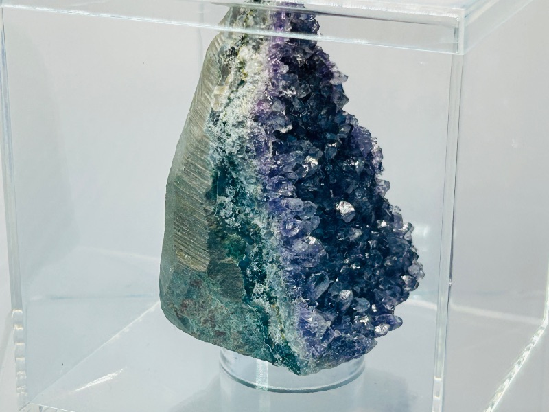 Photo 3 of 699698…amethyst crystal rock in 4x4” acrylic case