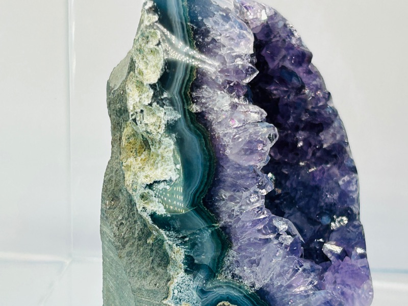 Photo 4 of 699699… amethyst rock in 4x4” acrylic case