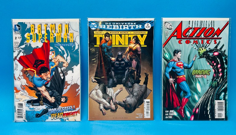 Photo 1 of 699704…3 Superman comics in plastic sleeves 