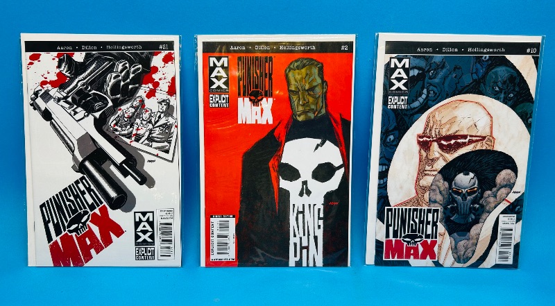 Photo 1 of 699743… 3 punisher comics in plastic sleeves 