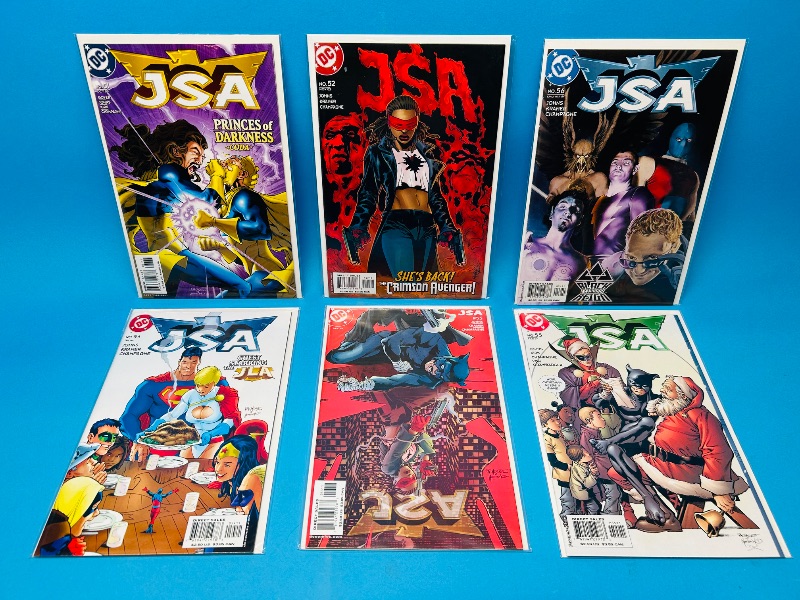 Photo 1 of 699749…6 JSA  comics in plastic sleeves 