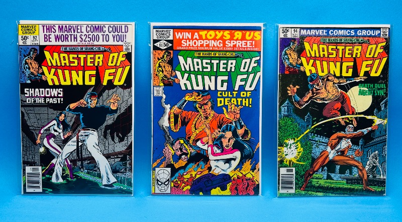 Photo 1 of 699762… 3 vintage master of kung fu comics in plastic sleeves $.50