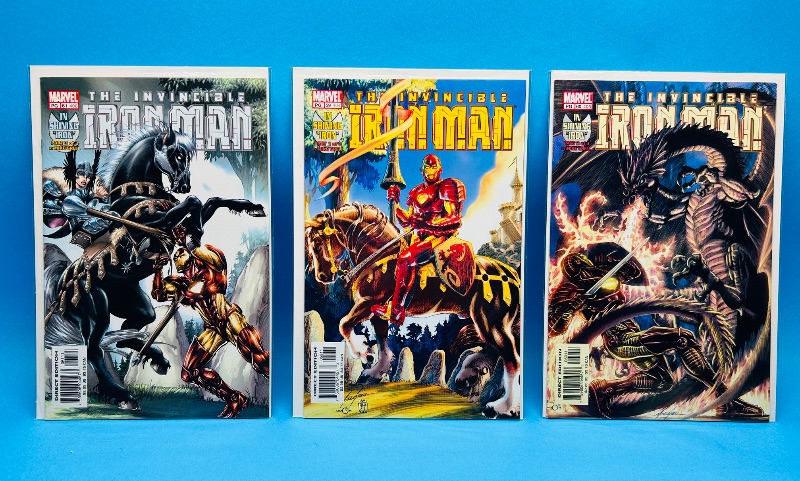 Photo 1 of 699766…  3 Iron Man comics in plastic sleeves 